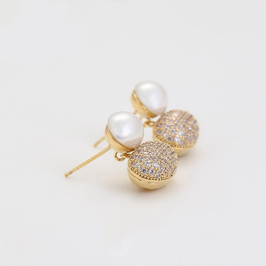 Luminous Pearl Blossom Earrings
