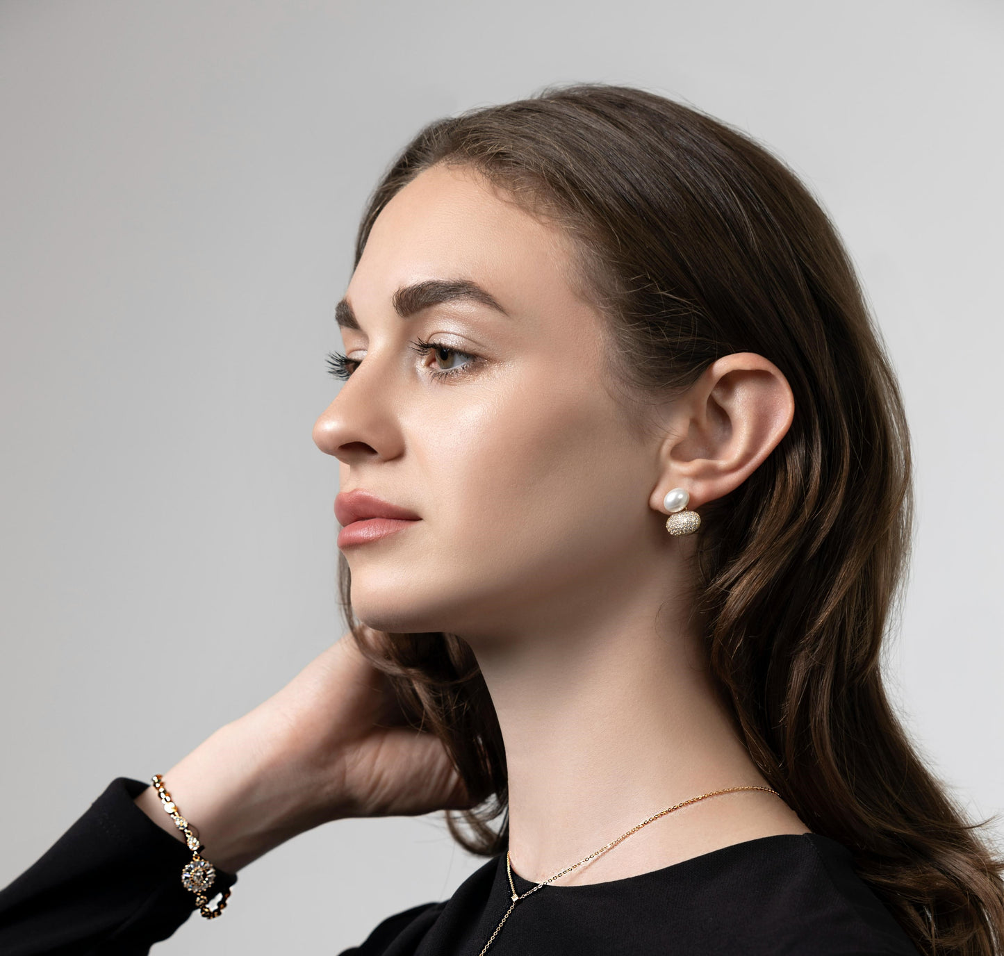 Luminous Pearl Blossom Earrings