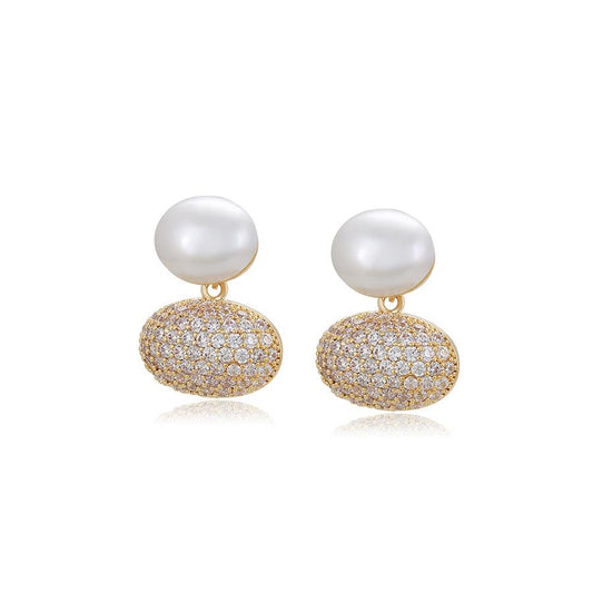 Luminous Pearl Blossom Earrings