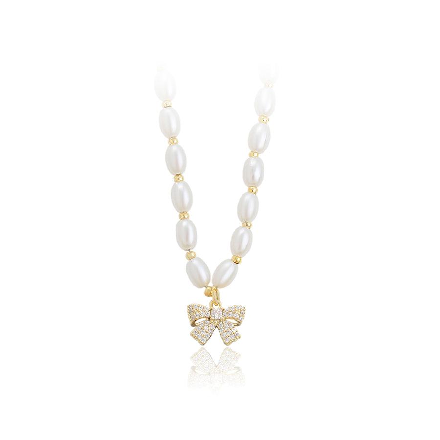 Twilight Pearl Butterfly Necklace